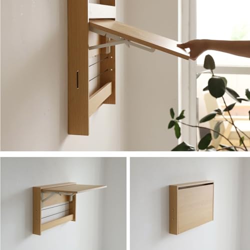 Table murale pliante 41,5x63 cm bureau flottant compact pour petit espace - 7