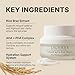 LICORNE Vegan Rice Eye Cream for Dark Circles and Puffiness - Thick Butter Texture Under Eye Care with AHA & PHA, Fragrance Free Hydration for Sensitive Skin, Large 1.01 Fl Oz (30ml)