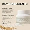 LICORNE Vegan Rice Eye Cream for Dark Circles and Puffiness - Thick Butter Texture Under Eye Care with AHA & PHA, Fragrance Free Hydration for Sensitive Skin, Large 1.01 Fl Oz (30ml)