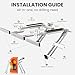 Plusluck Air Conditioner Bracket No Drill: Heavy Duty Holder with Bubble Level for 350lbs AC Units, Adjustable Width, No Tools Needed, Fits Single & Double Hung Windows, 5000-24000 BTU Coverage
