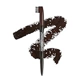 Kiss New York Professional Long-Lasting Eyebrow, Retractable Eyebrow Pencil, Rich Pigmentation, Coconut Oil Infused, Built-in Brush Brow, Sapes, Define, Fills Brow, Eye Makeup (DARK BROWN)