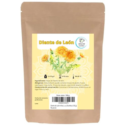 Diente de León Infusión I Hojas a Granel de Diente de León I Té Diente de Leon I Infusión Drenante y Diurética (100 g)