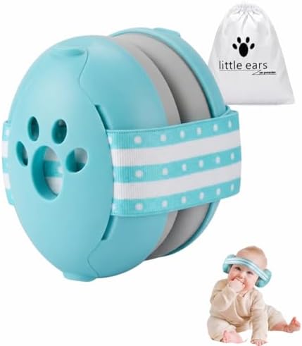 Gehörschutz Baby Ohrenschützer, Verstellbarer Lärmschutz für 0-36 Monate | Weiches Material, Komfortabler Sitz, SNR 25dB, Ideal für Flugzeug, Festival, Konzert Und Laute Umgebungen