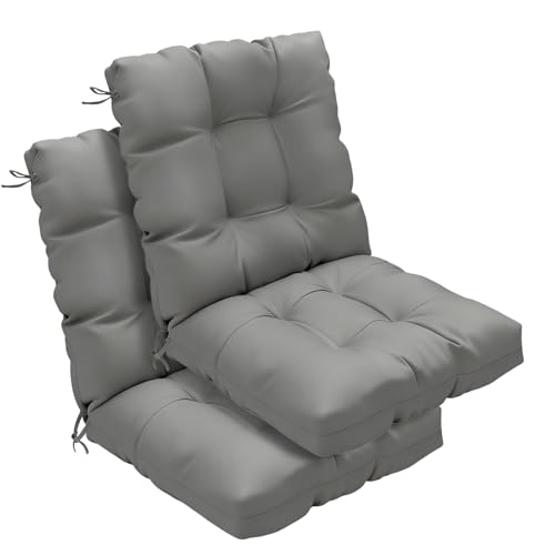 zanwu hwyd Outdoor Chair Cushions 42x21x4 Inch Set of 2, Gray