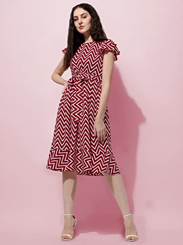 Image of OOMPH! Women's Fit and Flare Knee Length Dress