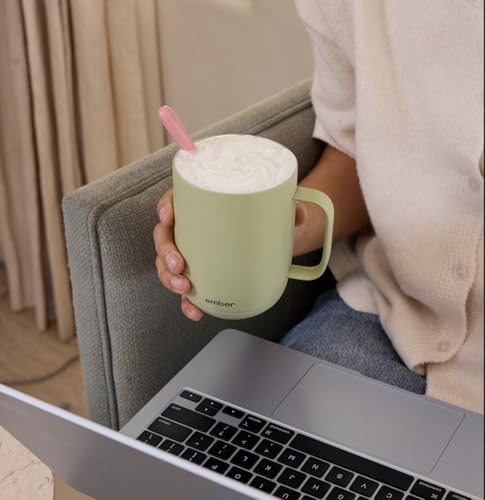 Image of Ember Temperature Control Smart Mug 2, 14 Oz, App-Controlled Heated Coffee Mug with 80 Min Battery Life and Improved Design, Matcha Green