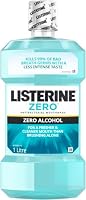 Listerine Zero Alcohol Antibacterial Mouthwash1L|Provides long lasting fresh breath |Kills 99.9% of bad breath germs|Helps prevent and reduce plaque|