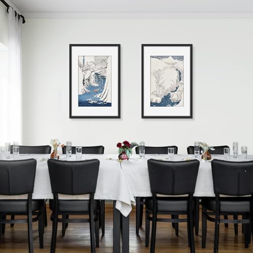 Picrit 16x24 Picture Frame 3 Pack, Black Poster Frame, Display Poster 12 x 18 with Mat or 16 x 24 without Mat for Horizontal or Vertical Wall Mounting