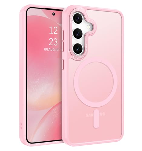 Coque S24 Plus antichoc et fine, la solution magnétique rose qui ne jaunit jamais au soleil