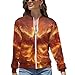Phoenixess Women's Zippered Jacket Long Sleeve Outwear Sweatshirts Jackets Fashion Fall Outfits XS