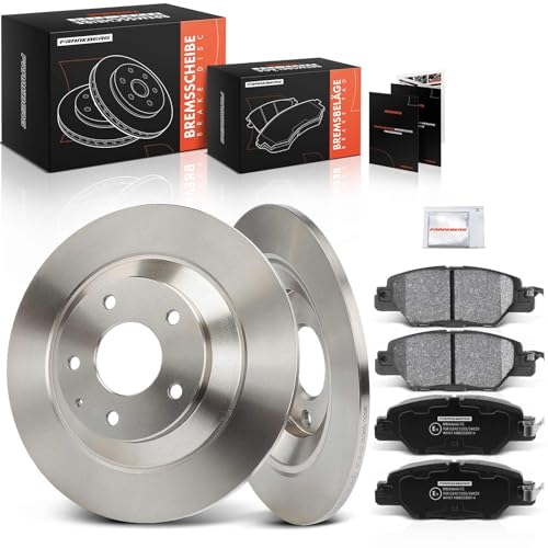 Frankberg Brake Kit incl. 2x Brake Disc + 4x Brake Pad Rear Compatible with CX-5 GH KE 2011-2017 Replace# K01126251C
