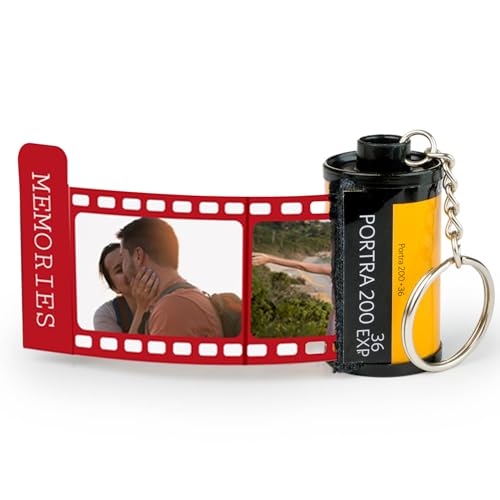 Wanapix | Porte-clés pellicule personnalisé 10 photos | Saint-Valentin | Photo Red