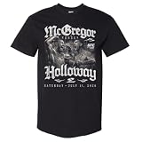 500 LEVEL UFC 329 McGregor Vs. Holloway 2 Match Up Heavyweight Tee (Black, XXX-Large)