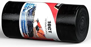 GRANDMA SHARK Heavy Duty Bin Bags, 120 Litre 1000 x 1200 mm, Garbage Bag, Super Strong, Anti-drip Unscented, for Garden, Caterers, Office (120 Litre)