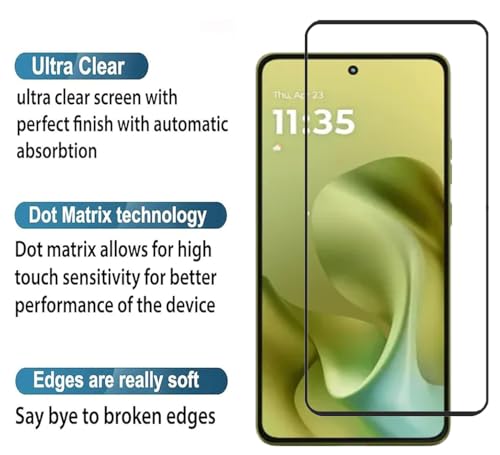 Image of FabeKee Tempered Glass Screen Protector Compatible For Black Cellphone With Edge To Edge Coverage And Easy Installation Kit (Transparent, Motorola G86 Power 5G)