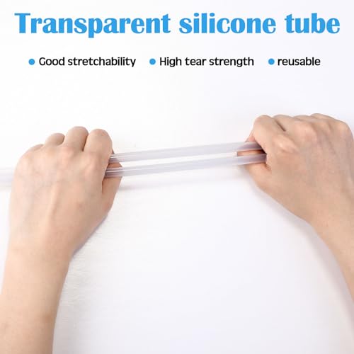Pushglossy MUY-PUSHGLOSSY-382 4 Pcs 16.4 Ft Pure Thin Silicone Tubing Tubing Assortment 2Mm 3Mm 4Mm 5Mm Id High Temperature Flexible Tubing thumb #4