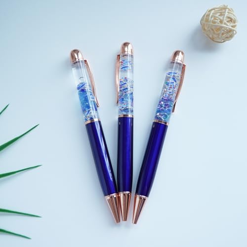 Image of Blue Police Car Funny Pens Cute Floater Floating Liquid Writing Journaling Office Pen Unique Gag Gifts