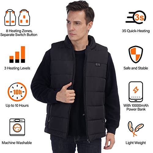 image for Glaais Heated Vest for Men with Battery Pack Included, Warming Men's H