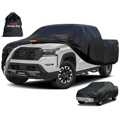 Kayme Truck Cover Custom Fit Nissan Frontier(1998-2020) King/Crew Cab Short Bed. Full Exterior Heavy Duty Outdoor Pickup Truck Car Cover Waterproof Al