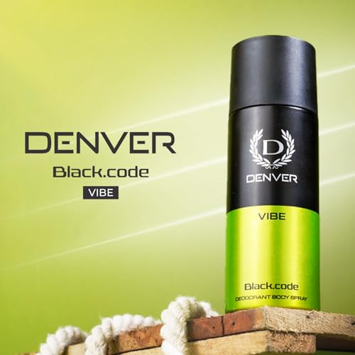 Image of Denver Black.Code Vibe Deodorant For Men -150 ML | Long Lasting Deodorant