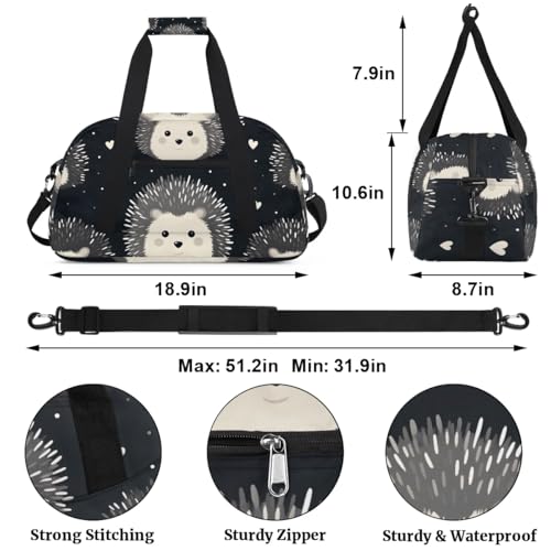 Cartoon Hedgehog Gym bag Hedgehogs Animal Gym bag for travelling fitness sports and more2