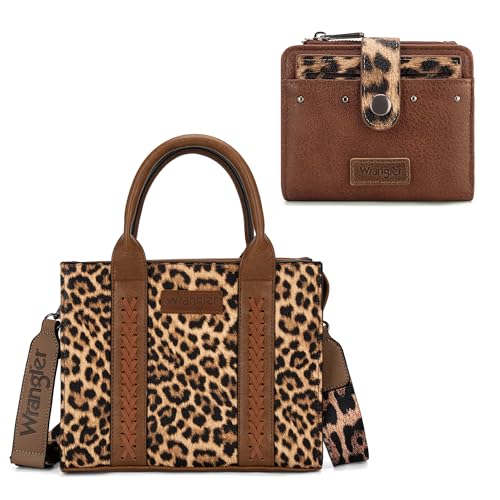Bolso Tote con Estampado Leopardo y Monederos Pequeños para Mujer miniatura 1