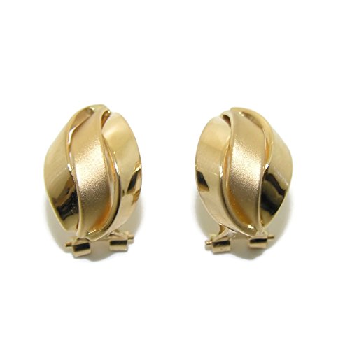 Boucles d'oreilles or jaune 18 carats au fermoir Oméga haut de gamme
