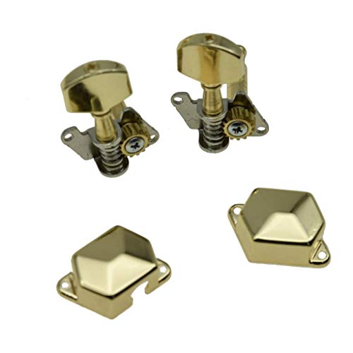 Kaish 6 Inline Semi-Closed Guitar Tuning Keys Pegs Guitar Tuners Machine Heads For Electric Guitars Gold #TOP7