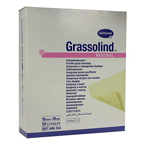 GRASSOLIND Salbenkompressen 10x10 cm steril 50 St