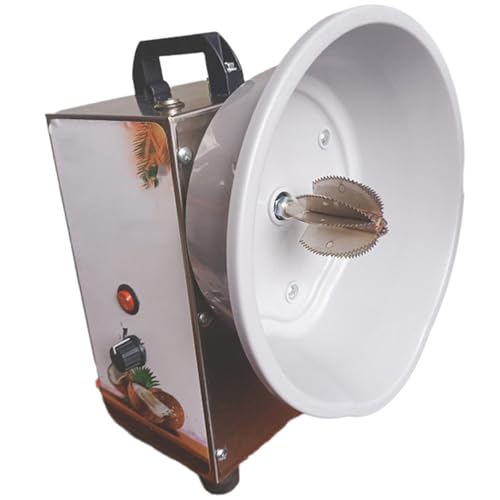 FgdVrelnor Rallador De Coco Eléctrico Comercial, Raspador De Coco, Velocidad Ajustable, Grano Uniforme, Patas Amortiguadoras, Acero Inoxidable, Apto para Cocina/Preprocesamiento De Alimentos