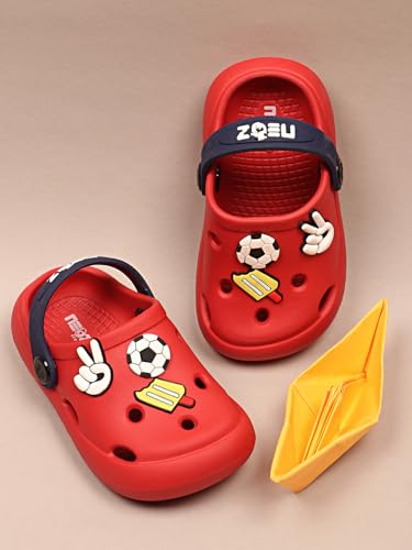 Image of URJO Unisex-Child Toyz Kid's Clogs /Sandals with Adjustable Strap Levirex Comfort Waterproof 40% Less Pressure By Neoz Clog