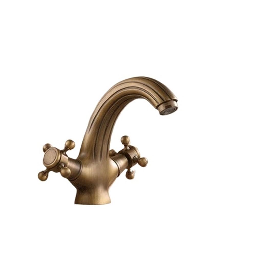 Robinet mitigeur à motif antique trou unique vintage pour lavabo salle de bains cuisine