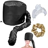 Diffuser Cap FüR Locken FöHnhaube Locken Satin Diffuser Cap FüR Locken FöNhaube Trockenhaube FüR Locken FöNhaube FüR Locken Einfach Zu Bedienen Zum Trocknen Der Haare Mit 1 Plop-MüTze、1 Haargummi
