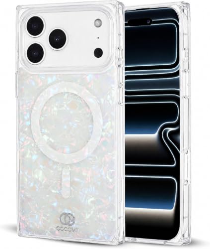 Coque iPhone 17 Pro Max irisé brillant avec aimant MagSafe Cocomii