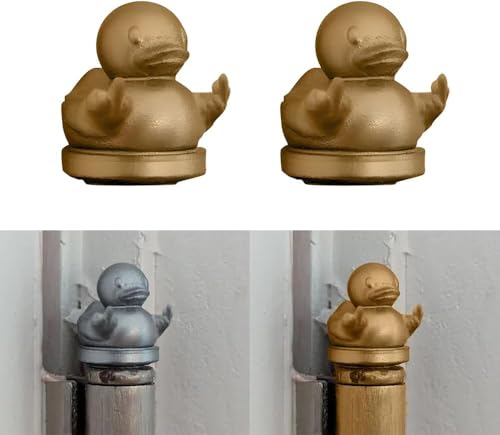 Endyniner Slipasikao - Testa di anatra con dito medio, divertente statua a forma di testa d'anatra con dito medio, mini testa di anatra in stile retrò, con magnete per gli amanti delle anatre (oro)