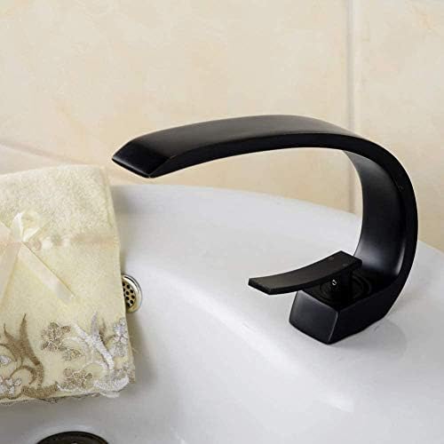 Robinet mitigeur de lavabo cascade eau chaude et froide en bronze