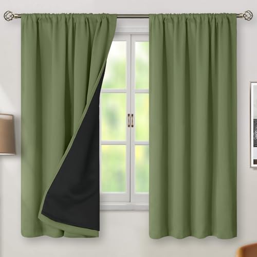 BGment Blackout Curtains for Bedroom 63 Inch Length, Thermal Insulated