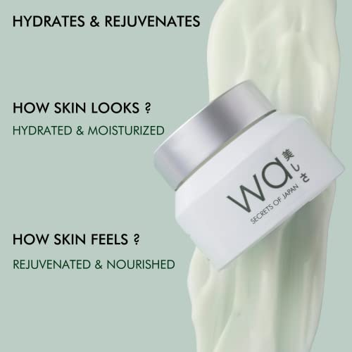 Image of Wa - Japan | Green Tea Face Cream | Hydrates & Rejuvenates | Super-5 Natural Extracts | Parabens, Silicones, Sulphates Free | All-Skin types | 50g | Light-Weight & Non-Greasy