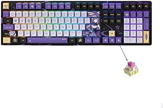 Genshin Impact Official Goods miHoYo Original Authentic Keqing Driving Thunder Mechanical Keyboard (TTC GoldenPink Switches)