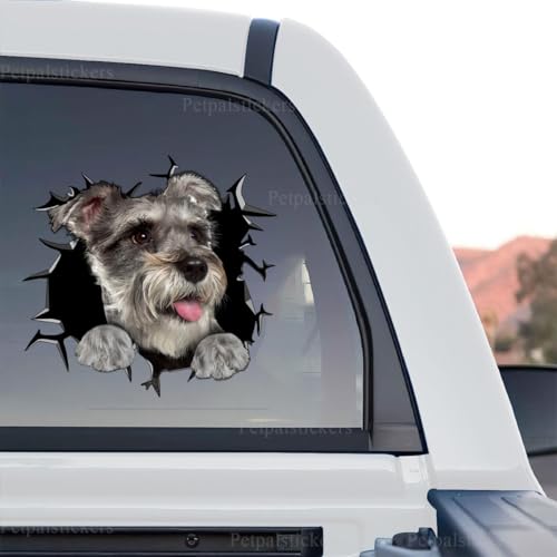 Image of Vinyl Dog Stickers - Dog Lover Car Decals (Schnauzer)