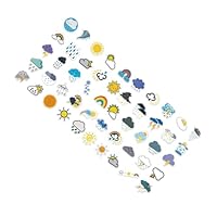 VANZACK 50pcs Weather Stickers Pack Weather Symbols Decals for Laptop Water Bottles Bike Creative Outdoor Decorative Labels