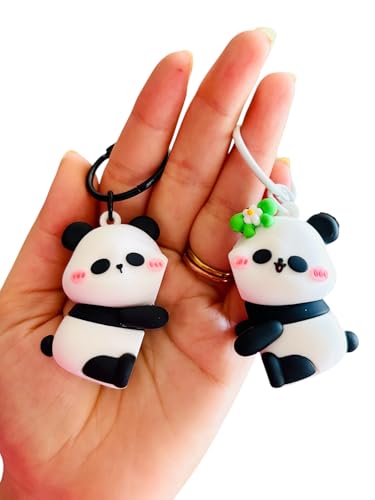 Image of Cute Panda Couple Keychain | Bag Charms | Birthday Gift For Girlfriend Boyfriend Husband Wife Boys Girls | Car Bike | Valentine Gift