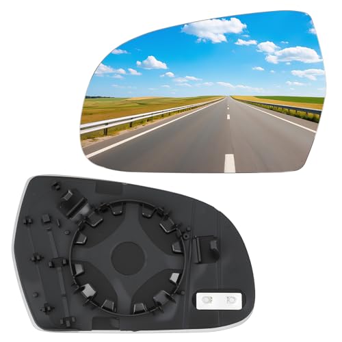 Convitex Wing Mirror Glass Left Side Heated Replacement for Audi A3 2010-2013 A4 2010-2015 A5 2009-2016 Car Buckle Passenger