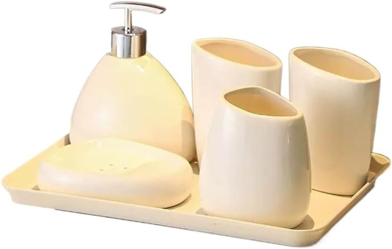 Bathroom Supplies Set Wedding Wash Cup Five-piece European Ceramic