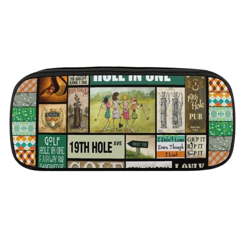 ペンケース 筆箱 大容量 軽量 ゴルフ レトロ 格子縞 筆入れ ふでばこ ペンポーチ 多機能 コンパクト シンプル おしゃれ 中小学生 高校生 女の子 男の子