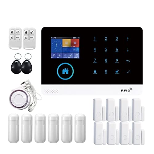 Sistema de alarma de seguridad para el hogar, YS PG-103 4G GSM de alarma inalámbrico Aplicación Tuya for alarma de seguridad en el hogar Sensor PIR Sensor de puerta Kit de hogar inteligente para el ho