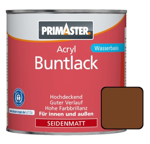 Primaster Acryl Buntlack 375ml Nussbraun Seidenmatt Wetterbeständig Holz&Metall