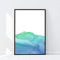 Framed Canvas Wall Art Watercolor Painting Canvas Prints Home Artwork Decoration for Living Room,Bedroom - 16x24 inches