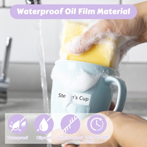 Geeignet für Etikettendrucker, 4 Rollen Selbstklebende Etikettenband Wasserdicht, Drucken Sie Barcode,Name,Datum,Preis usw für Haus, Büro, Schule - 15mmx4m