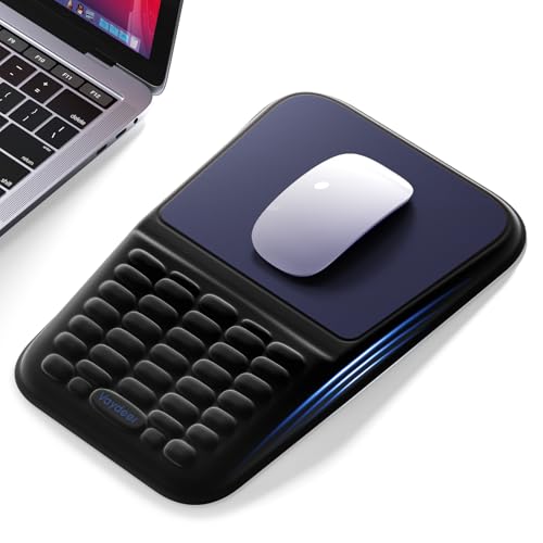 Vaydeer Reposamuñecas para teclado y mouse, almohadilla ergonómica de soporte de muñeca para computadora, cojín de brazo de espuma viscoelástica suave para escritorio, palma de mano, oficina, laptop